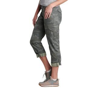 Kuhl Freeflex Roll-Up Pant In Olive Camo Green Style 6326 Size 12